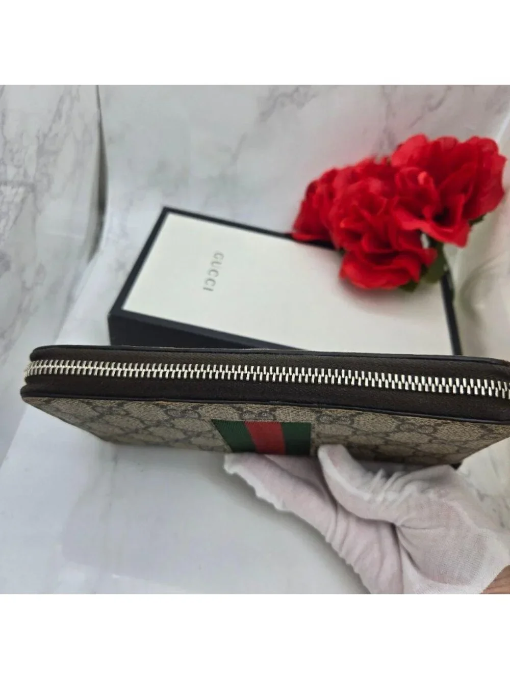 Gucci Wallet Sherry Line GG Supreme